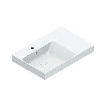 Раковина Catalano Zero 75x50 чаша слева, с 1 отв, белый глянцевый 120791001