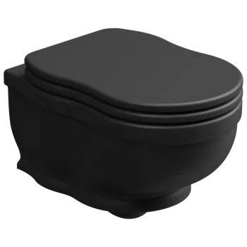 Чаша подвесного унитаза GSG Ceramic Design Time TIWCSO003 черный матовый