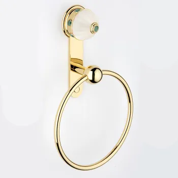 Полотенцедержатель THG Amboise Malachite A1J-F01-504N полированное золото