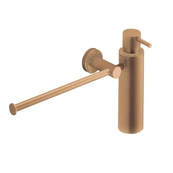 Полотенцедержатель с дозатором для жидкого мыла Colombo Plus подвесной, PVD Vintage W4975.VL