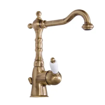 Смеситель для раковины с высоким изливом Gattoni Orta 2741/27V0 OLD бронза