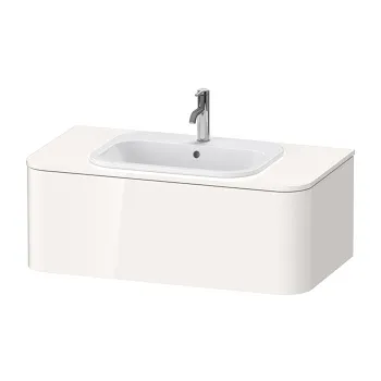 Duravit Happy D.2 Plus Столешница 16x1000x550мм для тумбы #HP4931, HP4941, HP4951, HP4961, HP4971 с вырезом по центру, цвет: белый глянцевый