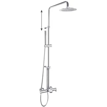 Душевая система Ramonsoler Drako термостатическая с изливом и с регулировкой высоты 335602RM300