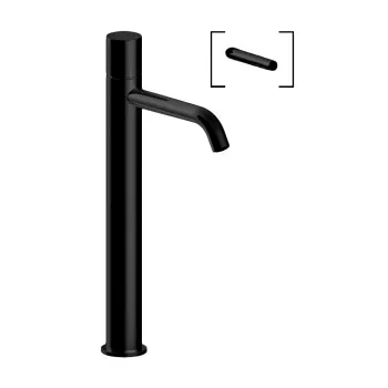 Излив Fantini Nostromo SMALL Смес-ль для раковины на 1 отв. высокий черный мат. 5013G906WF
