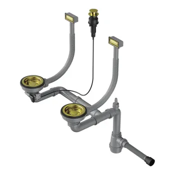 Сифон для мойки Omoikiri WK-2-A-LG светлое золото 4956495