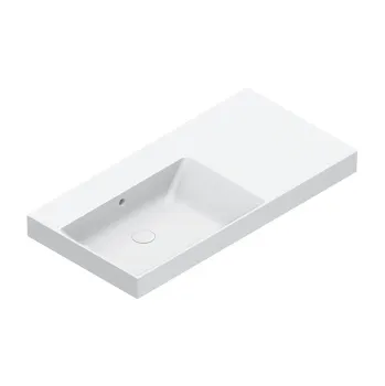 Раковина Catalano Zero 100x50 чаша слева, без отв, белый глянцевый 121040001