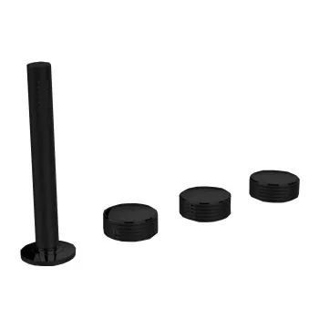 Смеситель на борт ванны Fima Carlo Frattini Texture Collection на 4 отверстие, с ручным душем, чёрный матовый F5614/1HNS