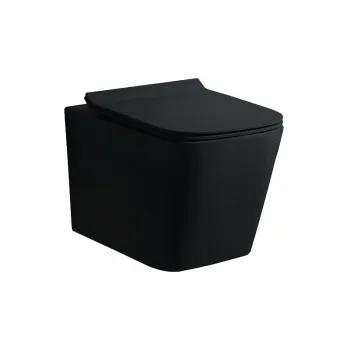 Унитаз подвесной NEMO  Унитаз подвесной черный матовый TORNADO 520X360x360 TORNADO смыв сиденье Soft close 883-2YB