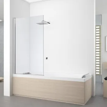 Шторка на ванну Novellini Young 85x151,6см, DX/SX, стекло прозрачное, профиль хром, Y21V85-1K