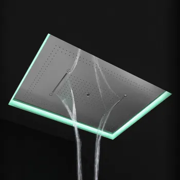 Душевая система Meteo XXL Antonio Lupi 100x75x11, с подсветкой LED, полированная сталь А0002423723