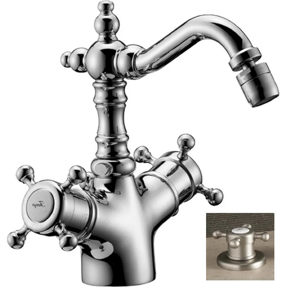 Смеситель для биде Cisal Victorian VTT560102A никель матовый