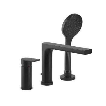 Смеситель для ванны наотверстия с переключателем Gessi Emporio Emporio Via Manzoni 38634.299 black xl