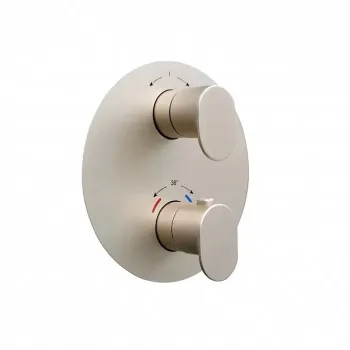 Встраиваемый термостатический смеситель для душа OLE с регулировкой температуры Kerama Marazzi золотой атласный 67638EKM.M0.071