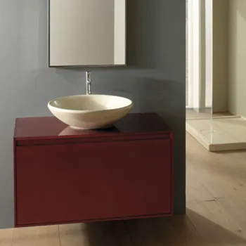 Раковина Globo Lavarredo 50х50 см, без отв., накладная, травертин LAT50.TR