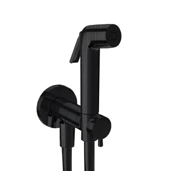 Гигиенический душ со шлангом Almar 120, вывод с держателем и прогрессивный картридж, черный металл браш pvd E136009.AB