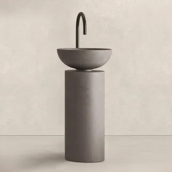 Раковина напольная Milldue Saba 45 450x900, слив в пол, без отв. под смеситель, antracite 5830.CM02