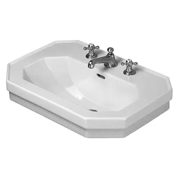 Duravit 1930 Duravit 1930 Раковина с перел., и 1 отв. под смес., 70х50х Н: 20.5см, Цвет: Белый