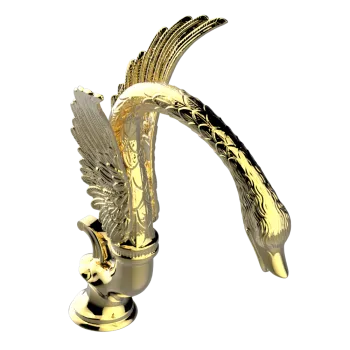 Излив для ванны с переключателем THG Cygne G31-F01-29SGI полированное золото