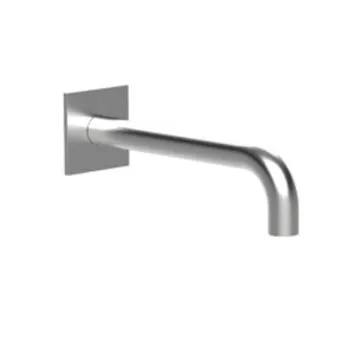 Излив настенный Almar 24 cм для ванны с квадратным отражателем, нержавеющая сталь брашированная aisi 316 E098013.316