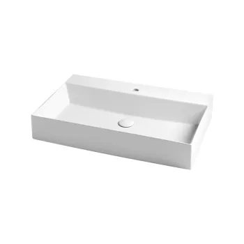 Раковина подвесная Azzurra Elegance Squared 81х46см с 1 отв. под смеситель, белый ELLP080450QMBI/(EQA80M bi)*0