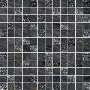 Мозаика Mosaico Lux Mix Quadretti Nero 30x30