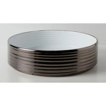 Раковина Terzofoco Sinks Cippo GLOSSY WHITE INSIDE AND METAL BLACK GLOSSY OUTSIDE 0201GMBG