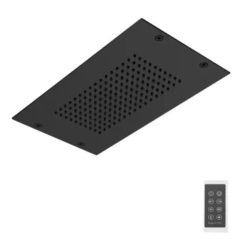 Верхний душ Fima Carlo Frattini Soffioni 35х20, потолочный, чёрный матовый F2825NS