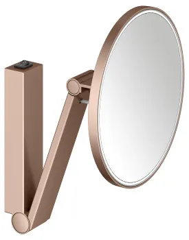 Косметическое зеркало Keuco Ilook_move 21 17612299004 увеличение х5, красное золото шлифованный