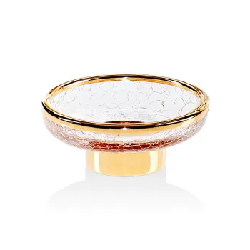 Мыльница настольная Decor Walther Crack STS французское стекло Craquele, золото 932920