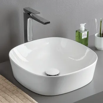 Раковина накладная Artceram Ghost 42, без отв., без слив-перелива, белый GHL001 01 00