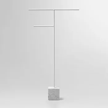 Полотенцедержатель Antonio Lupi Bivio напольный, база из мрамора Carrara satinato, Bianco opaco А0002457114