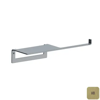 Бумагодержатель с полочкой Almar, латунь брашированная pvd E317000.HB