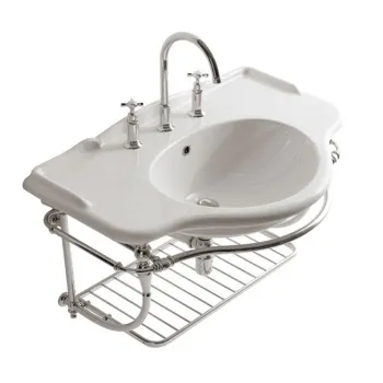 Консоль с раковиной подвесная Globo Paestum 110x60x60см, на 1 отв., хромированная PASC22 cr