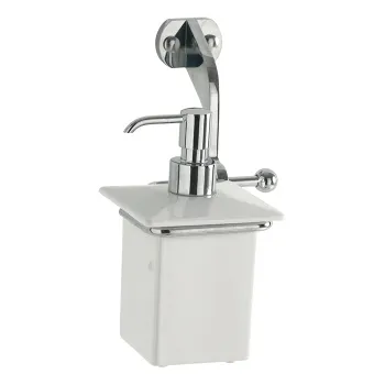 Дозатор для мыла Kerasan Waldorf керамика белая, держатель хром 741290