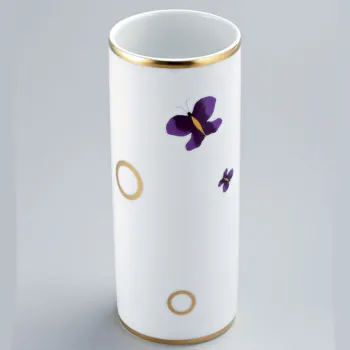 Ваза керамическая THG Capucine Mauve Decor Or A7D-A02-4609 белый