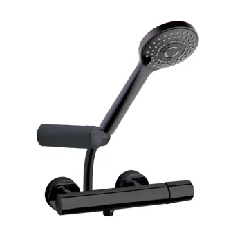 Смеситель для душа Ramonsoler Tzar с душевым комплектом чёрный 340801BTNM