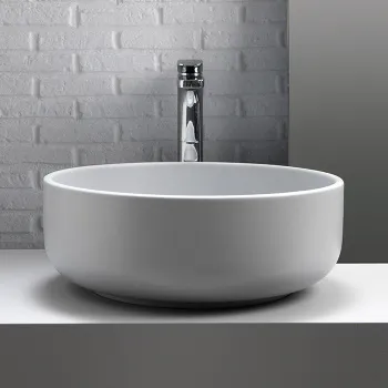 Раковина накладная Kerasan Ciotola с2 D46, H17, без перелива, белый матовый 430230