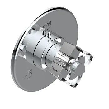 Переключатель THG Petale De Cristal Clair U6A-A02-48M2SB хром