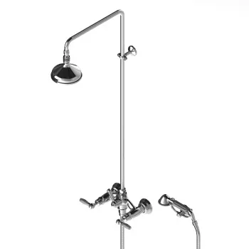 Душевой комплект Stella Italica Leve 3284/33-140: смеситель, штанга+ручной+верхний душ 140 хром IL 02511 CR00