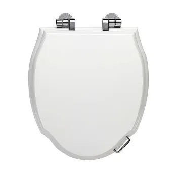 Сиденье для унитаза из мдф Devon&Devon Westminster белый лакированный/петли хром микролифт 3IBSEBIAWCR (ст.арт. 2IBSEBIAWCR)