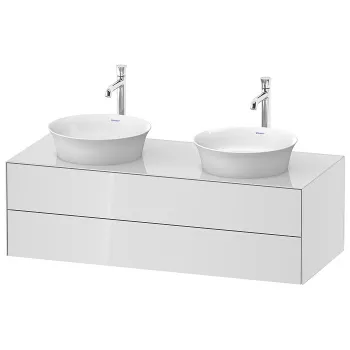 Duravit White Tulip Тумбочка подвесная,  408x1300x550 мм, 2 ящика, цвет: белый высокоглянцевый