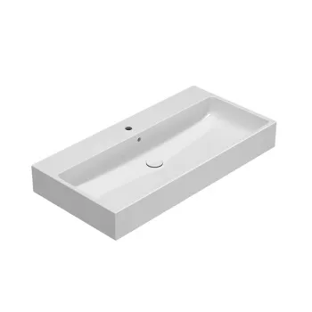 Раковина Globo T-Edge подвесная/для установки на столешницу размер 100х50 см c 1 отв. BI SCQ100BI