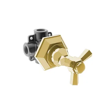 Встраиваемый переключатель для душа Stella Eccelsa 0/153 на 2 выхода, золото EC 01202 AU00