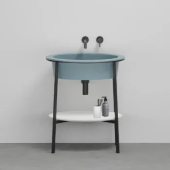 Раковина встраиваемая Cielo I Catini Catino Oval CALAO PL 70 см голубой