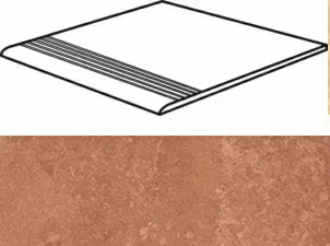 Ступени Casalgrande Padana Marte Levigato Rosso Soraya Gradino 30х30