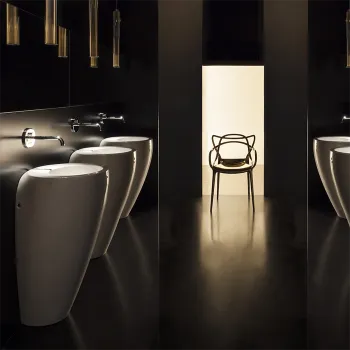 Laufen Alessi One Раковина пристенная 520х530х850мм без отв. под смеситель, крепление к стене, с покр. LLC, цвет: белый