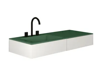 Раковина встраиваемая Cielo Milano MILA MU 120 см зеленый