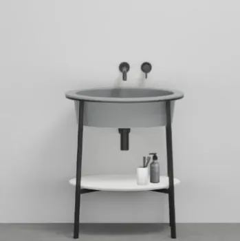 Раковина встраиваемая Cielo I Catini Catino Oval CALAO BR 70 см серый