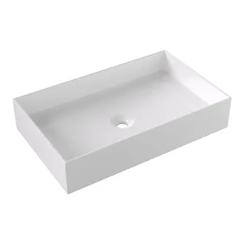 Раковина накладная Alice Hide 60x37хВ12, без отверстия под смеситель, белый глянцевый, 31130101