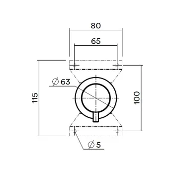 Переключатель (скрытая часть) QuadroDesign Source/Ottavo SOURCE/OTTAVO Встр. часть переключателя из стены на 2 потребителя цвет Steel IN044AS
